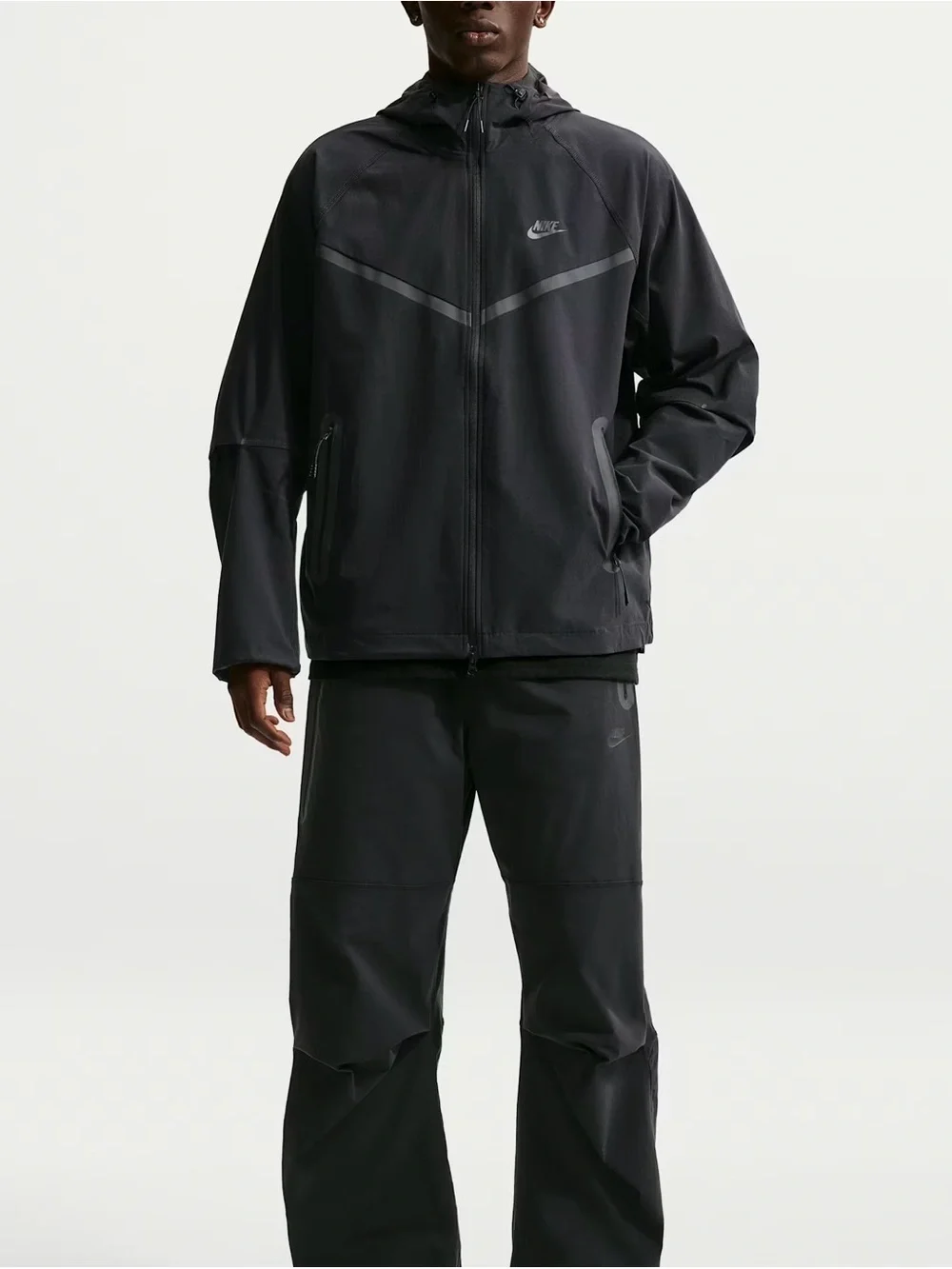 New Nike Tech Woven Full-Zip Windrunner Jacket Black Men’s Size Large HM7151-010